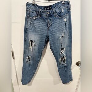 Hollister Ripped Blue Vintage Boyfriend Jeans